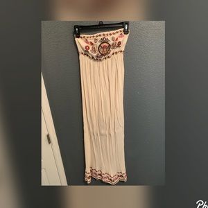 Strapless maxi dress